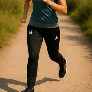 Adidas  Climacool Womens Black Sports Training Joggers Athcore Size Large